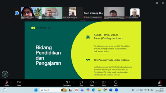 Program Studi Magister Pendidikan IPA Universitas Lampung dan Universitas Pakuan Perkuat Kolaborasi melalui Kerja Sama Akademik Image 25